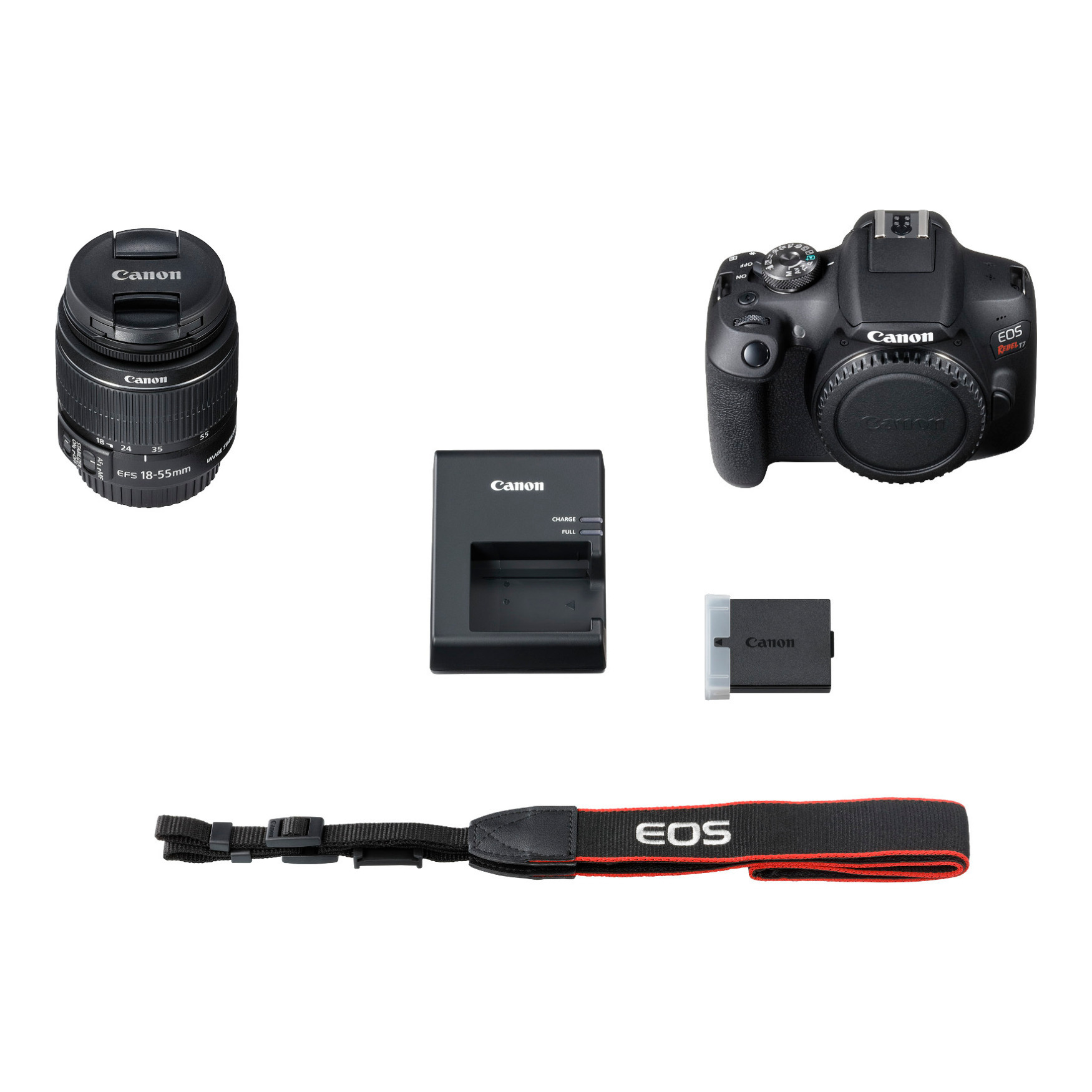 Canon EOS RT＋ レンズ Canon EOS Rebel T7 DSLR Camera 18-55mm Lens Kit WiFi Full HD Video