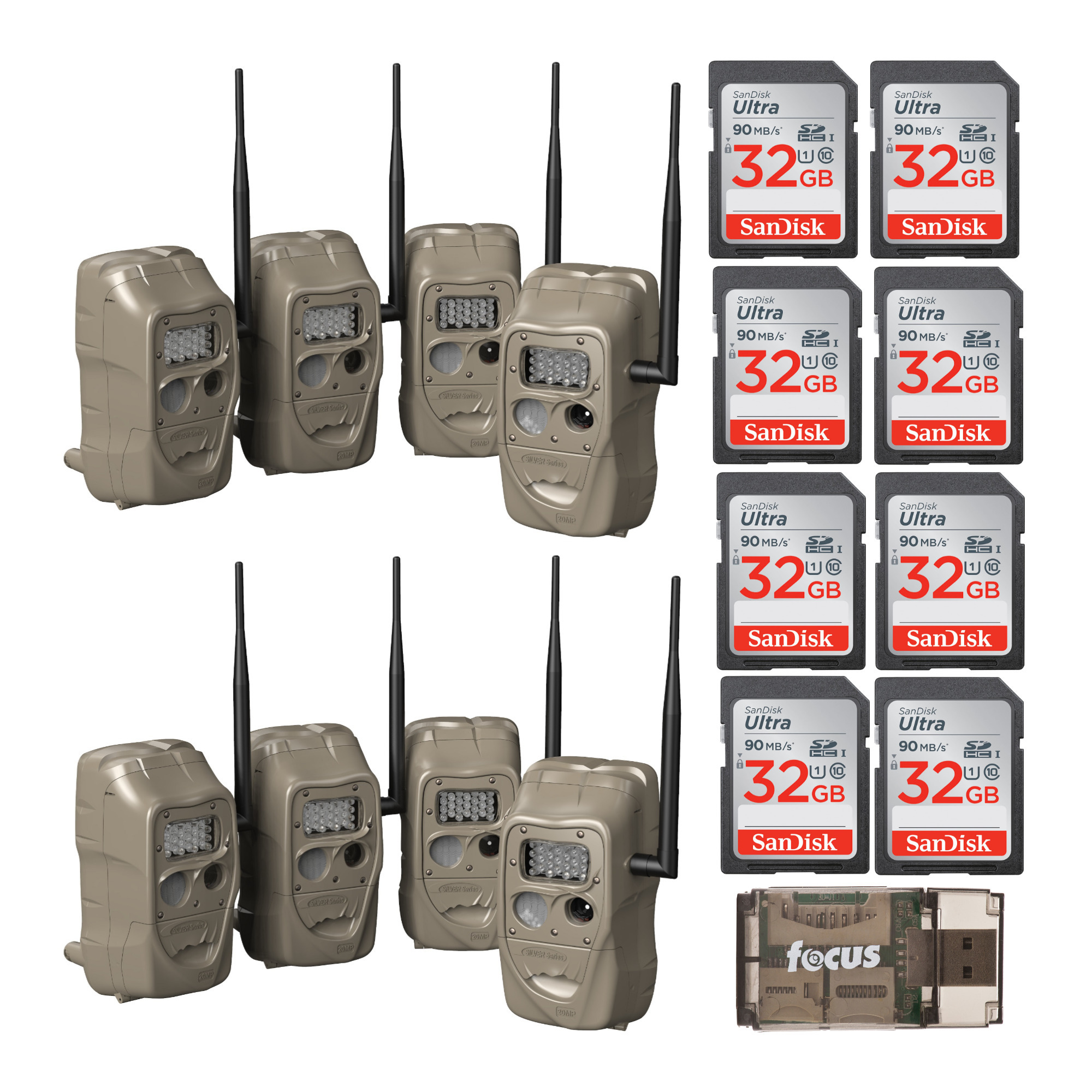 11483 K5 Cuddeback Cuddelink J Series Ir Trail Camera 8pk With 8 Sd