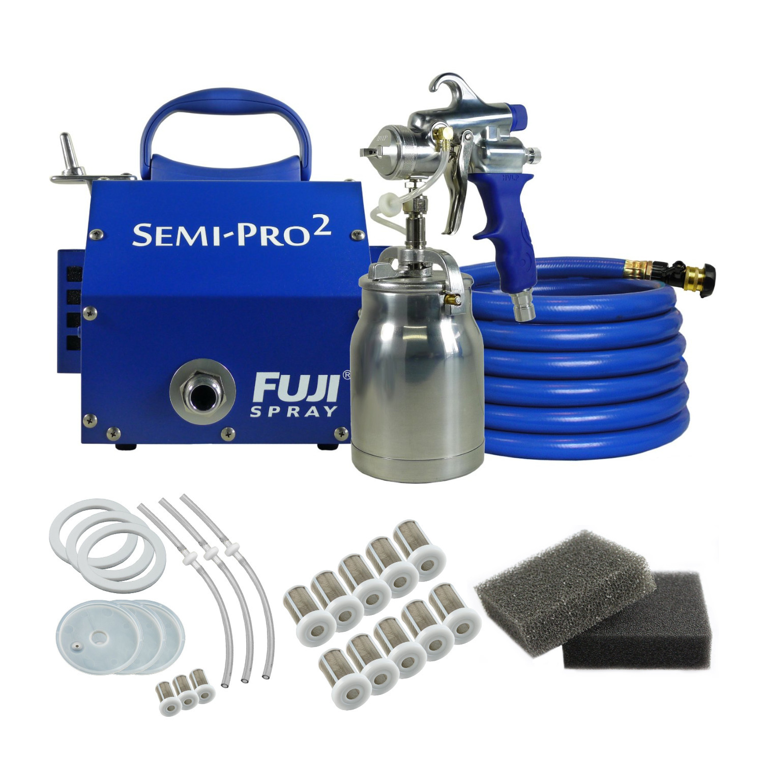 DRTポリス2本セット　HNシャッド　プロブルー Fuji 2202 Semi-PRO 2 HVLP Spray System Bundle and Accessory Bundle