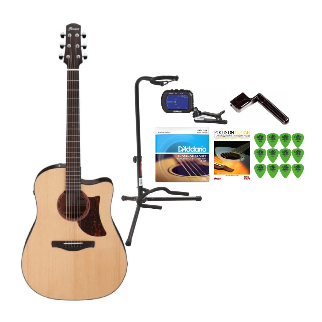 Ibanez AAD170CE 6String Advanced Acoustic Guitar (Natural Low Gloss