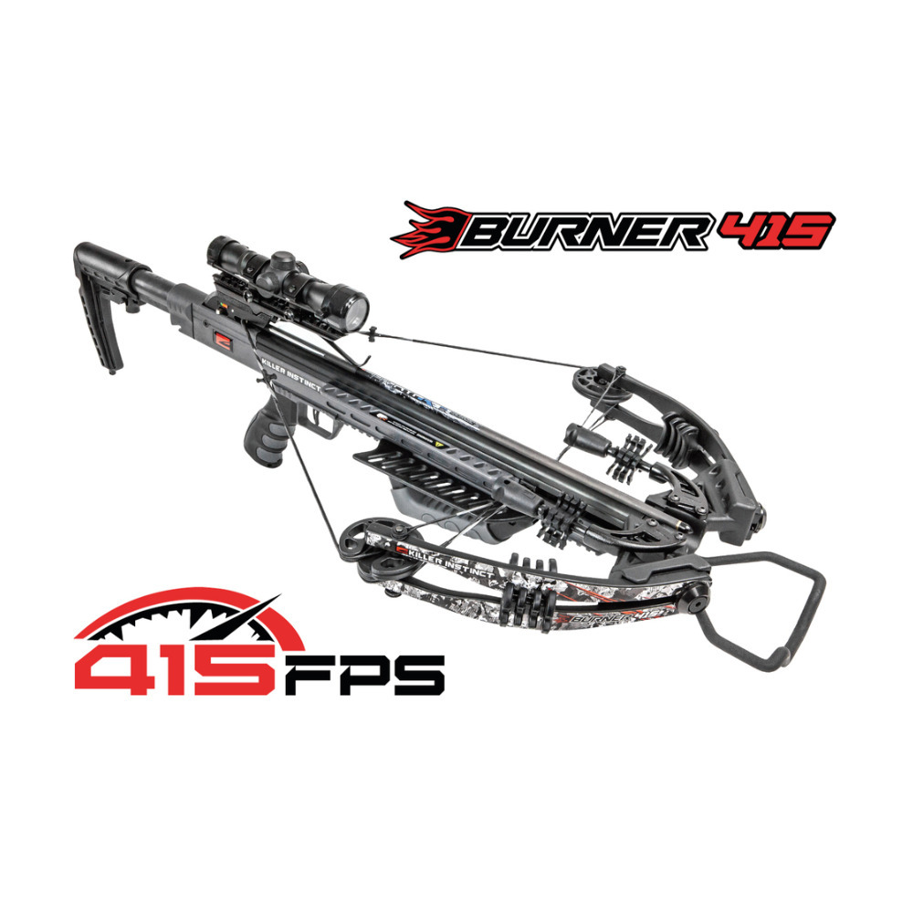 Killer Instinct Burner 415 FPS Crossbow Package (Gray Camo