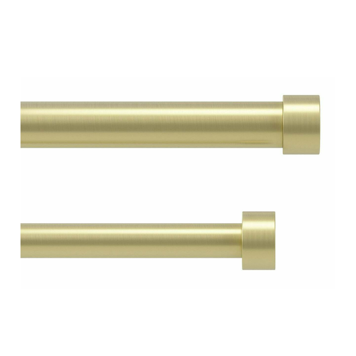 Umbra Cappa Double Curtain Rod (66 to 120Inch, Brass)