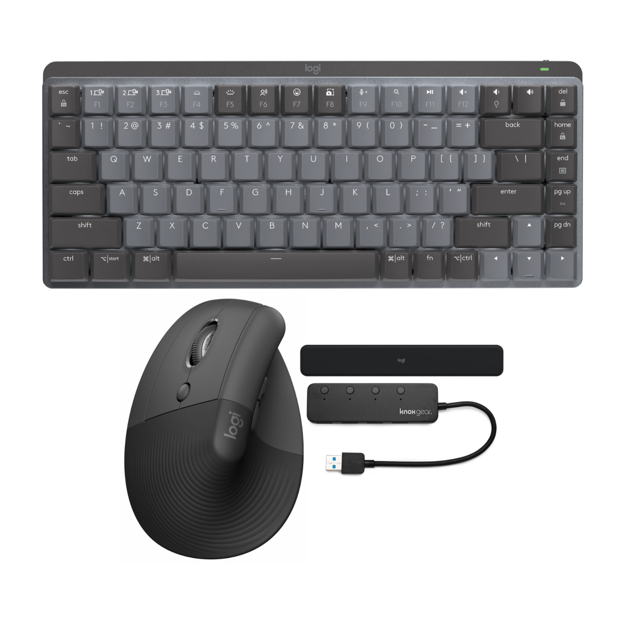 920010552K4 Logitech MX Mechanical Mini Keyboard with Mouse, Palm Rest