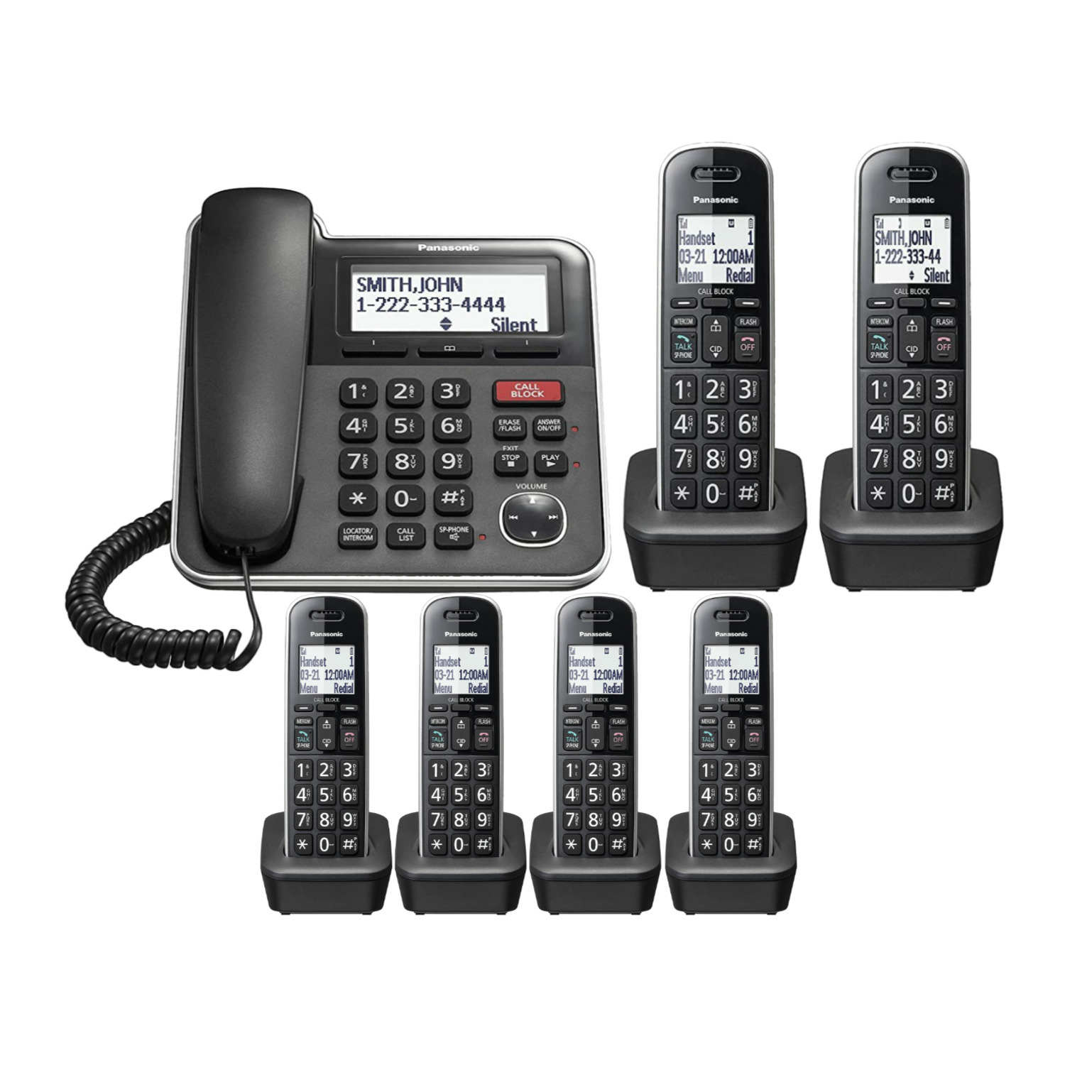 KXTGB852B_K1 Panasonic Expandable Corded and Cordless Phone with