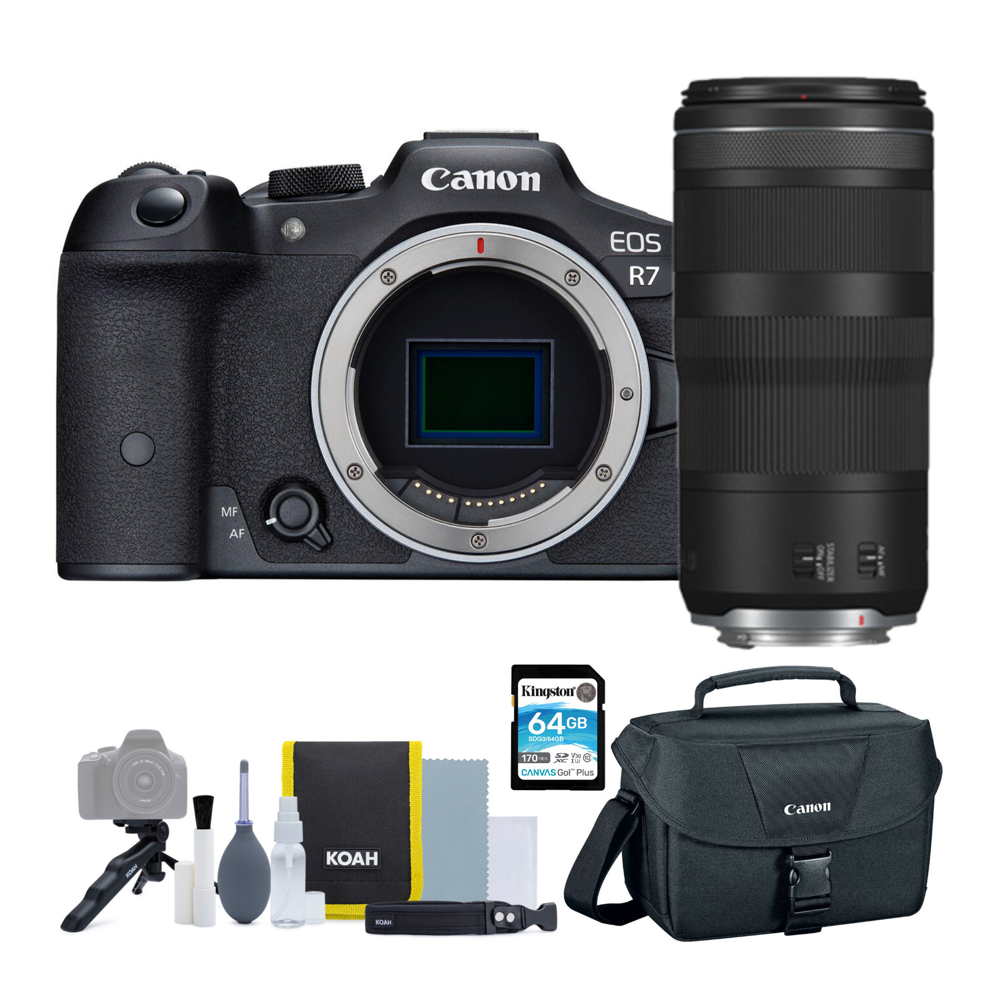 Canon EOS R7 Mirrorless Camera RF 100-400mm f/5.6-8 IS USM Lens