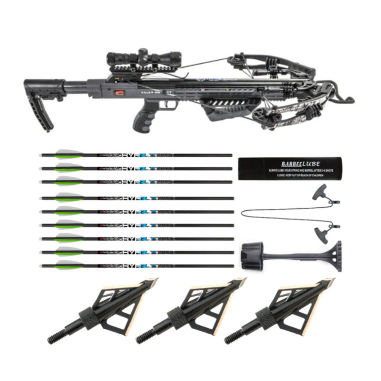 Killer Instinct Burner 415 FPS Crossbow Package (Gray Camo) Basic