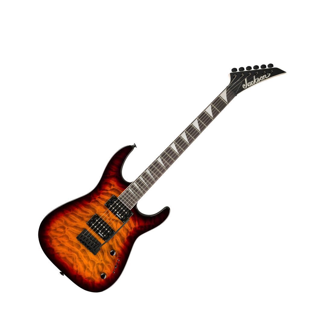 Jackson JS20 DKAQ 2PT Dinky 6 String Electric Guitar (Tobacco