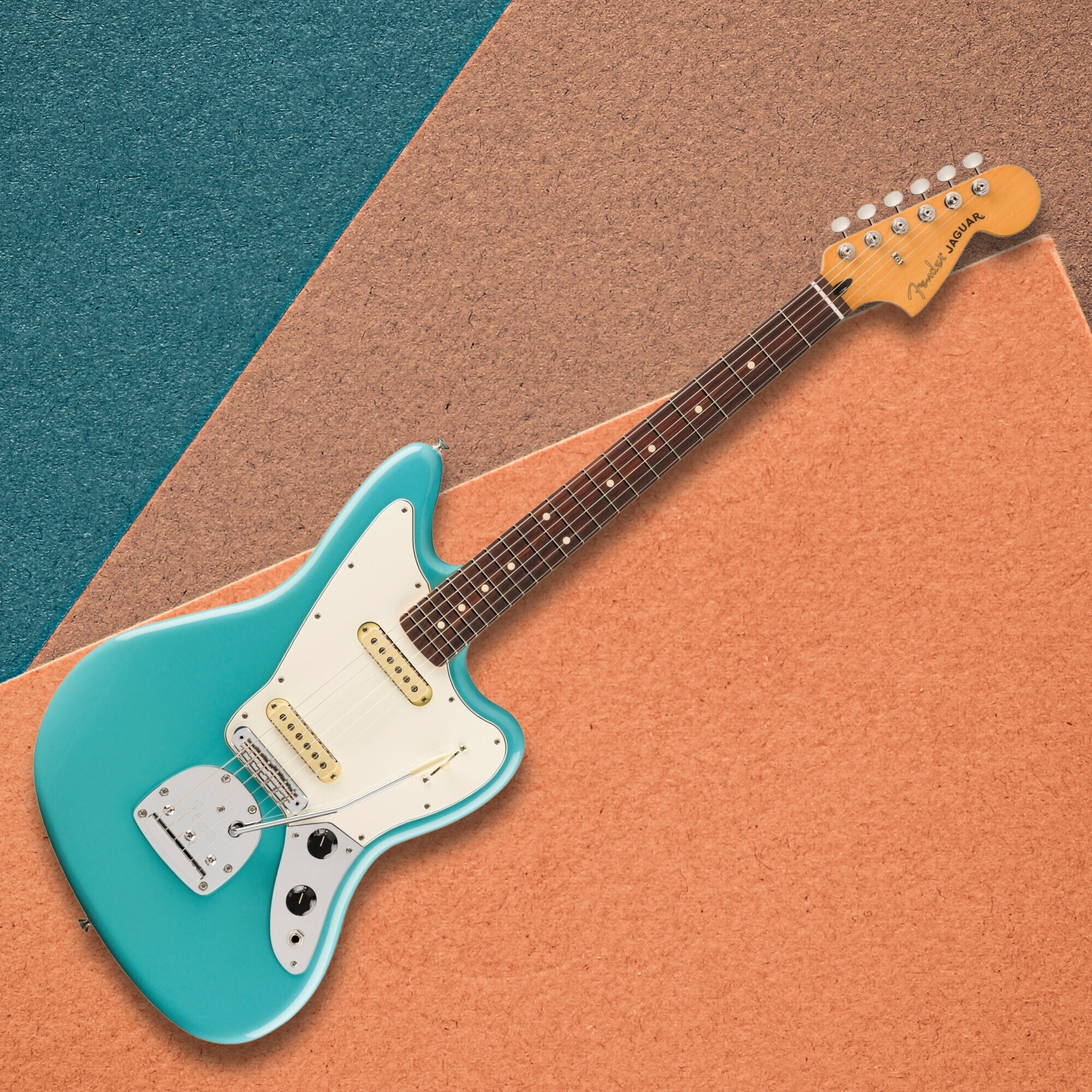 Fender Player II Jaguar Electric Guitar Humbucker Tone (Aquatone