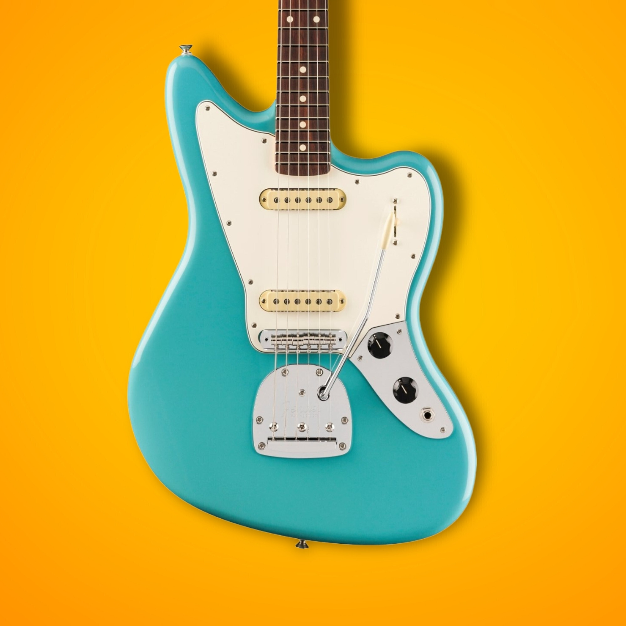 Fender Player II Jaguar Electric Guitar Humbucker Tone (Aquatone