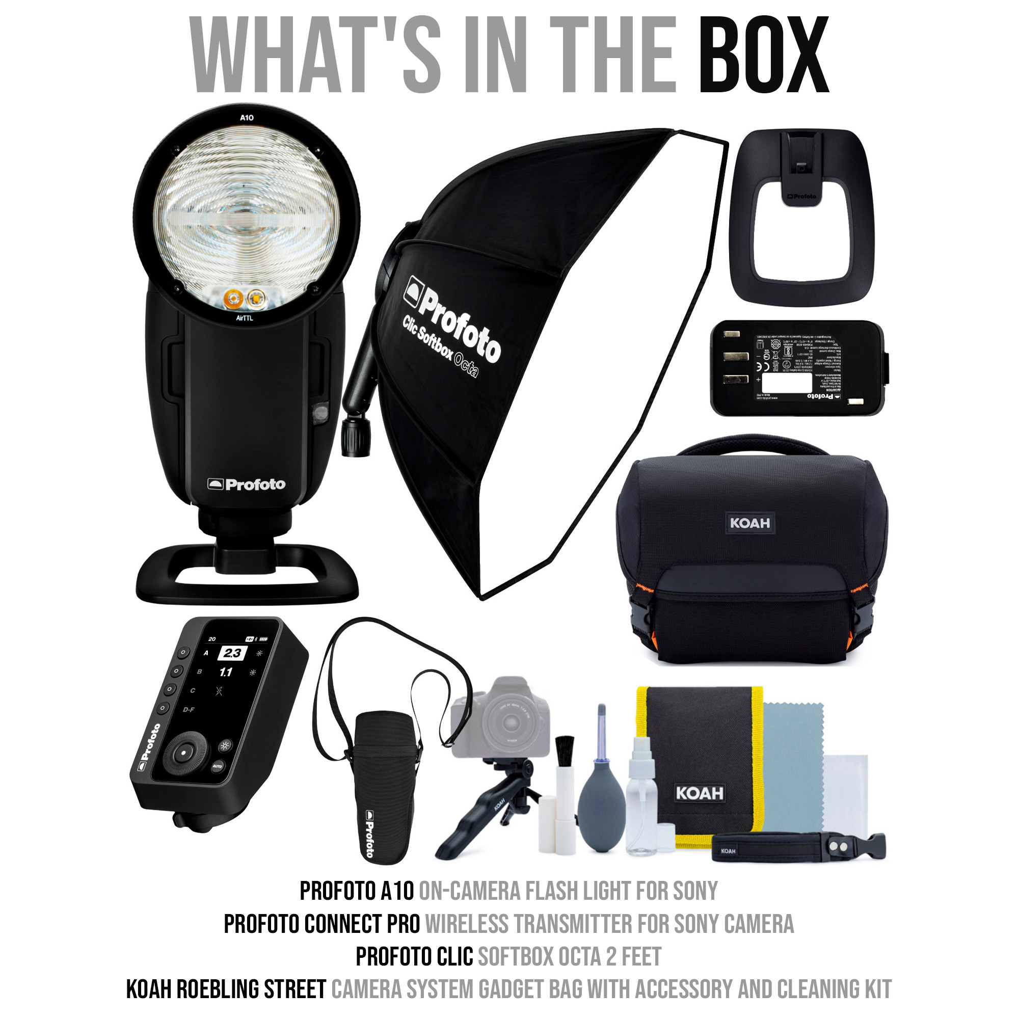 Profoto A10 On Camera Flash Light for Sony Wireless Transmitter 