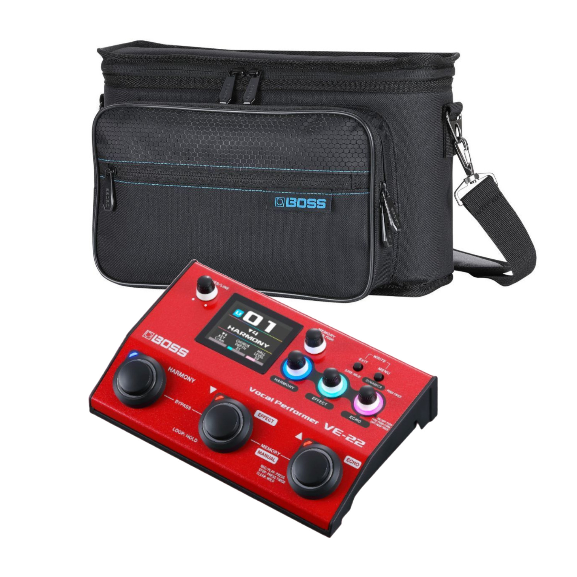 BOSS VE 22 Vocal Performer Portable Multi Effects Processor Bag