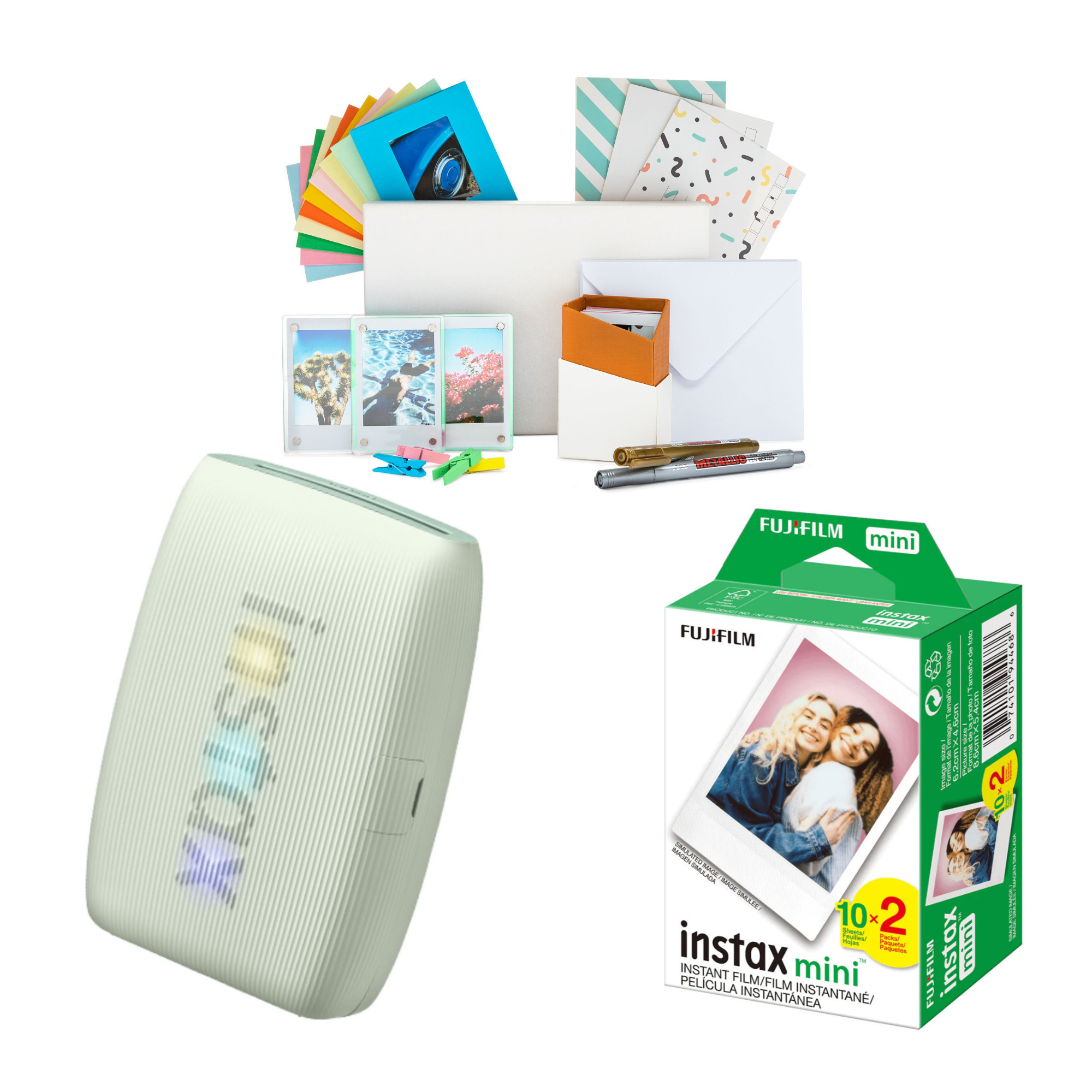 Fujifilm Instax Mini Link 3 Compact Smartphone Printer Bundle