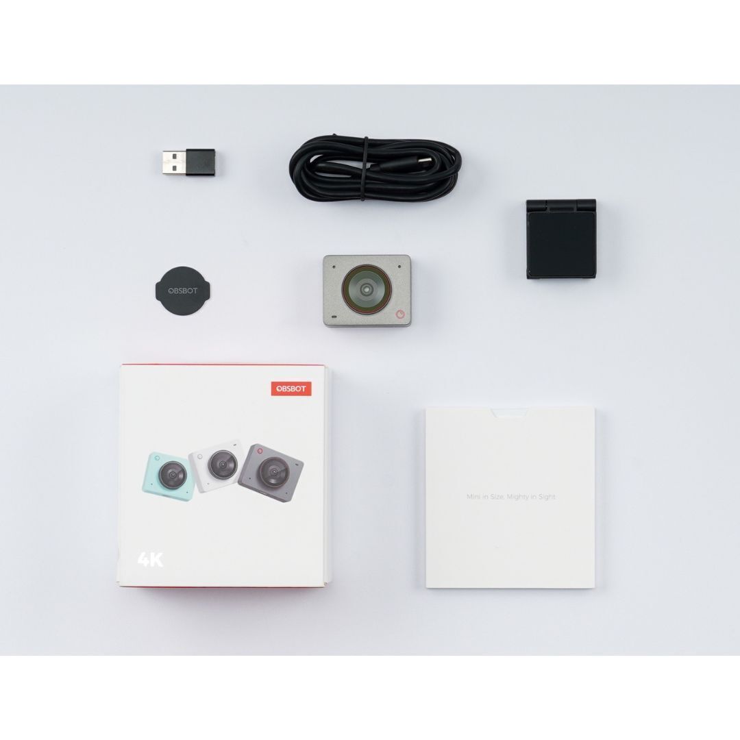 OBSBOT Meet 2 AI Powered Space Gray 4K Webcam with Fast Auto Focus