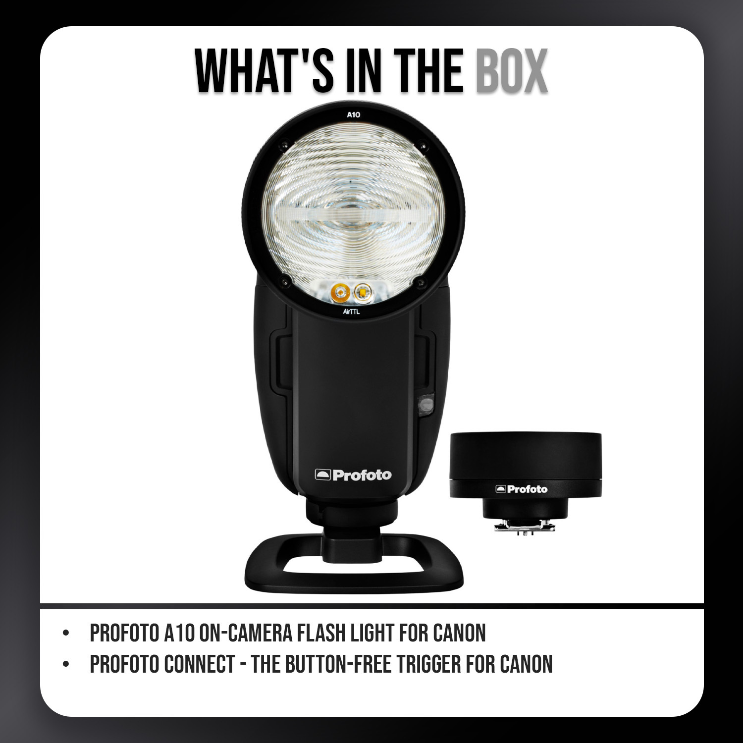 Profoto A10 On Camera Flash Light for Canon with Button Free