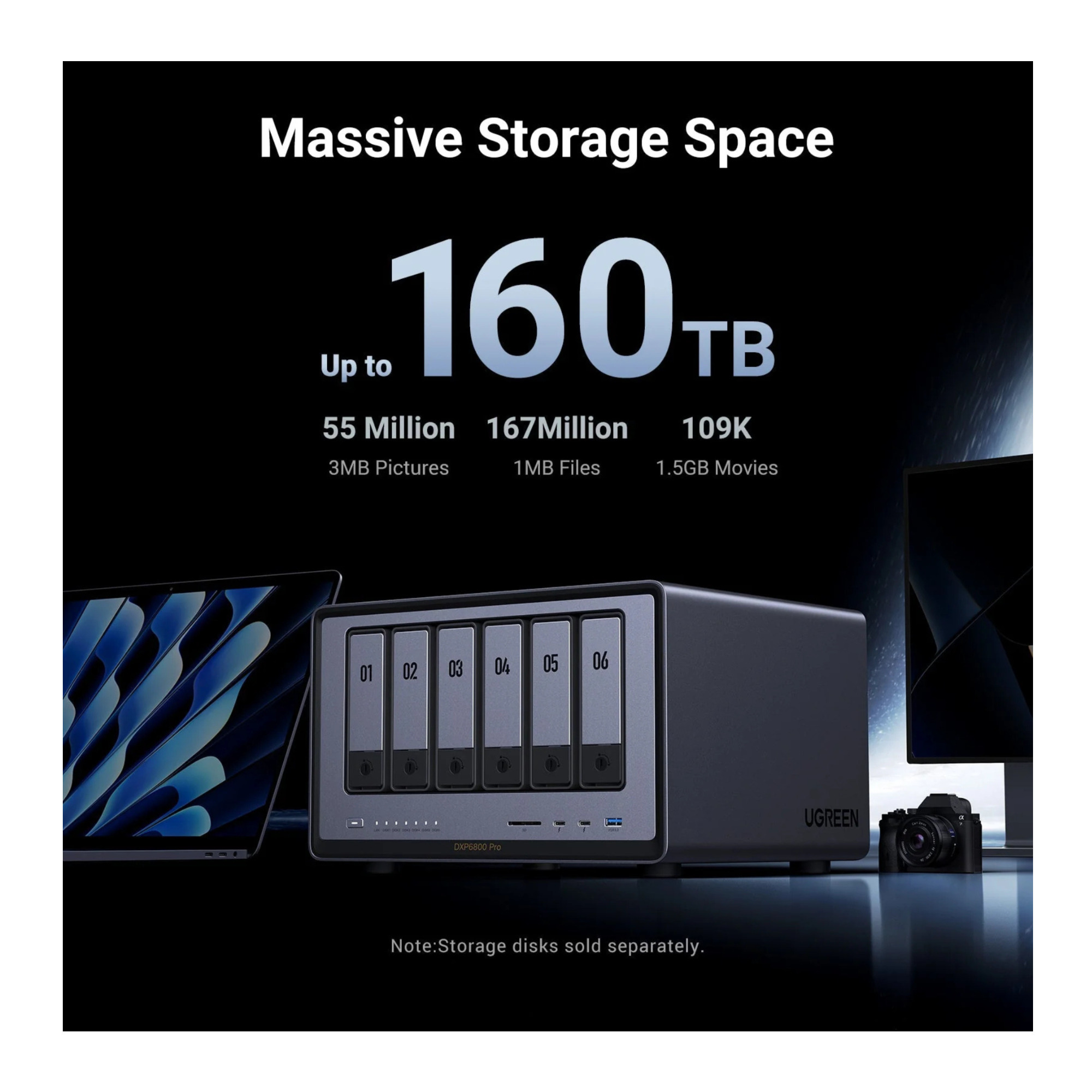 UGREEN NASync DXP6800 Pro 6-Bay NAS Enclosure Intel Core i5 10