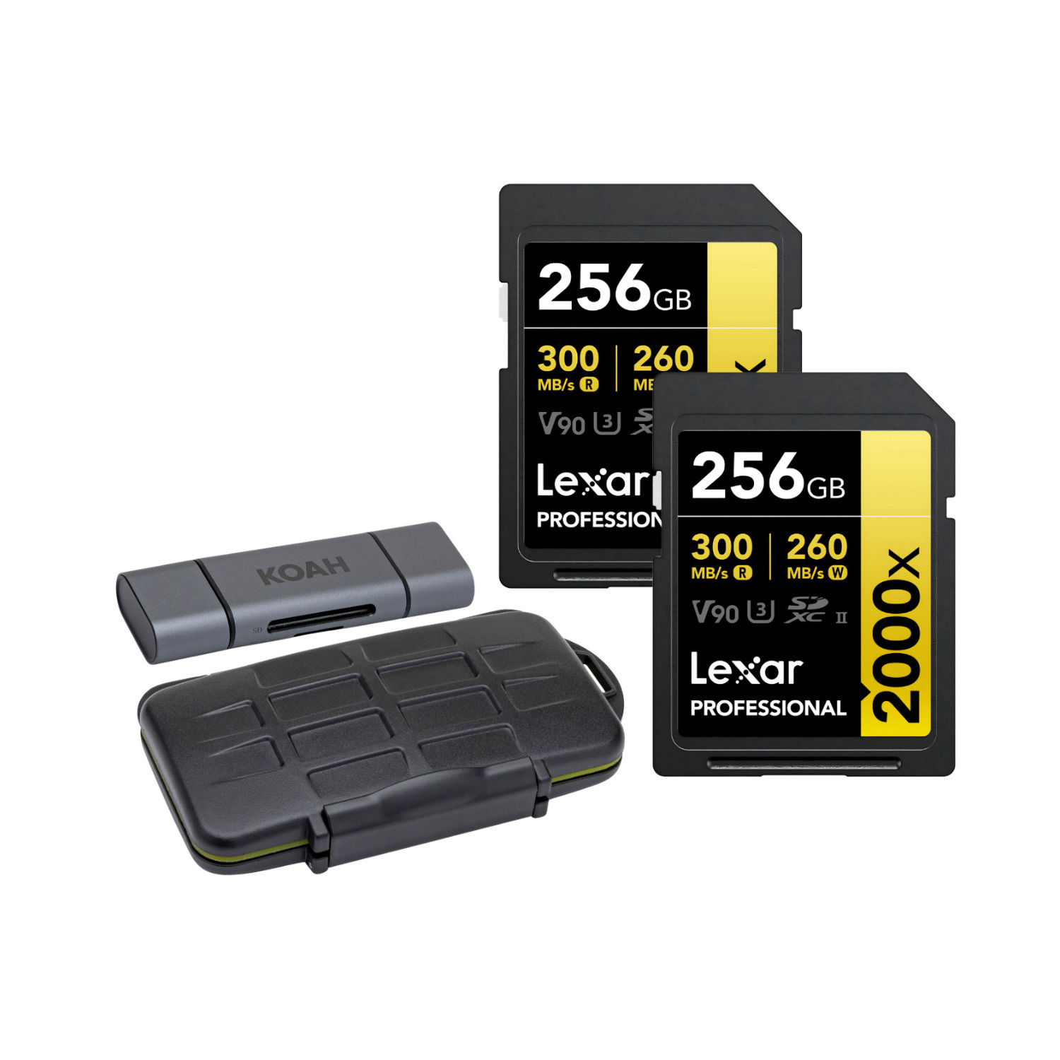 Lexar Professional 256GB 2000x UHS-II SDXC Memory Card (2-Pack 