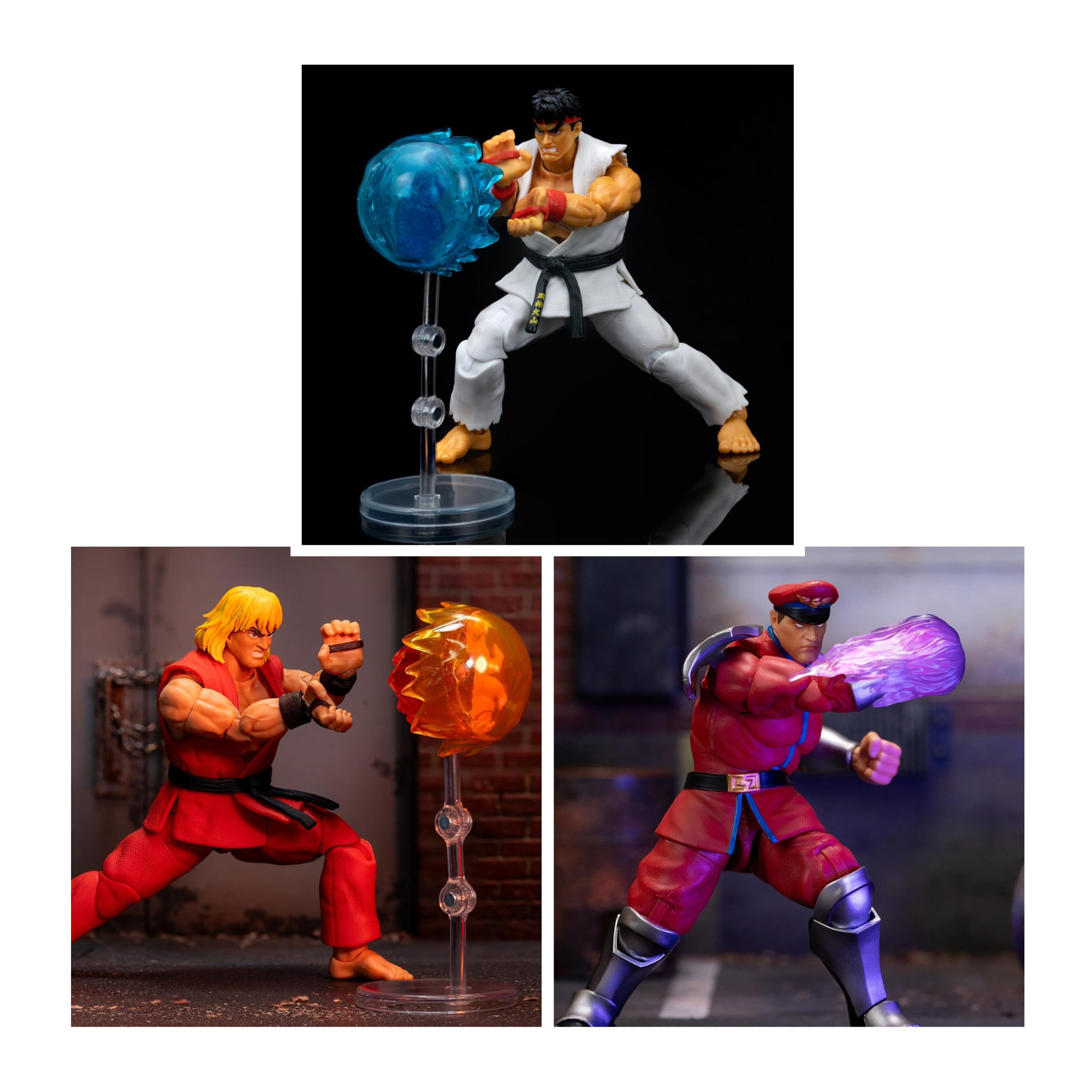 Jada Toys Street Fighter II Set Ryu Ken Dhalsim M. Bison Chun Li