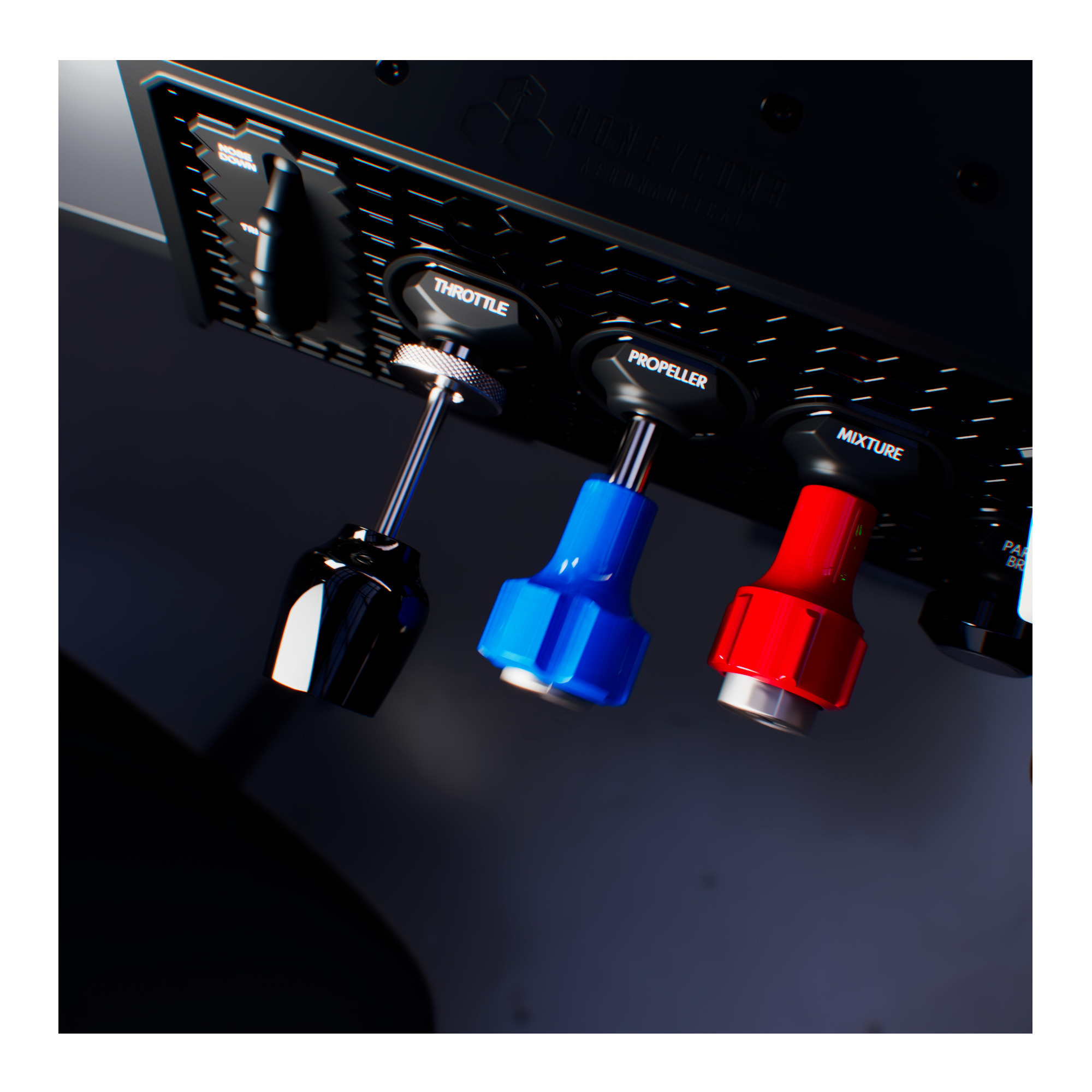 Honeycomb Aeronautical Sierra TPM Module with Trim Wheel Flight