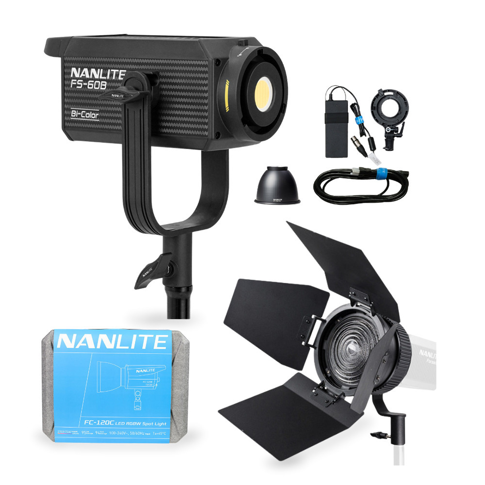 Nanlite FS-60B Bi-Color LED Portable Studio Spotlight with Fl-11 