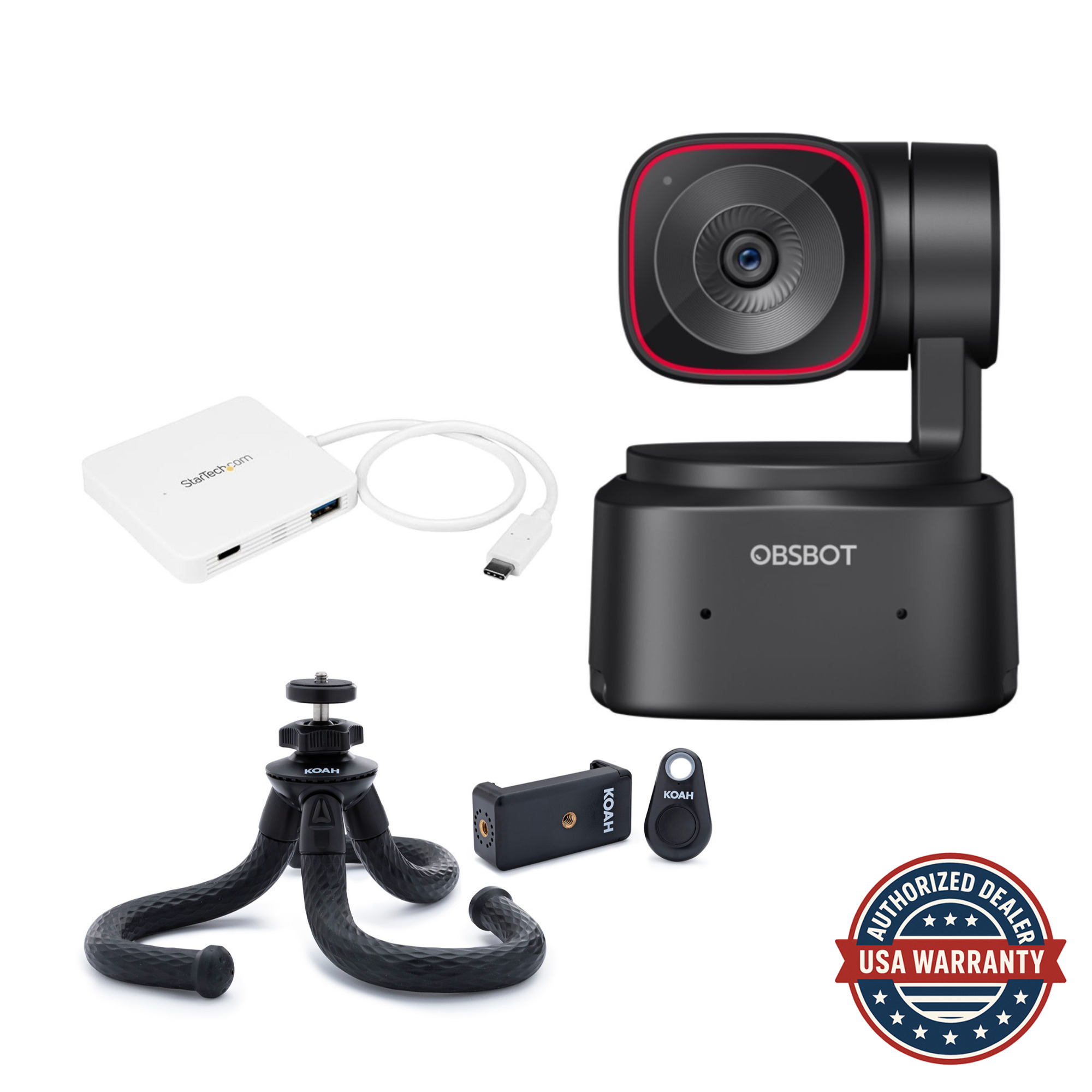 OBSBOT Tiny 2 Lite AI Powered 4K PTZ Webcam Advanced CMOS Sensor