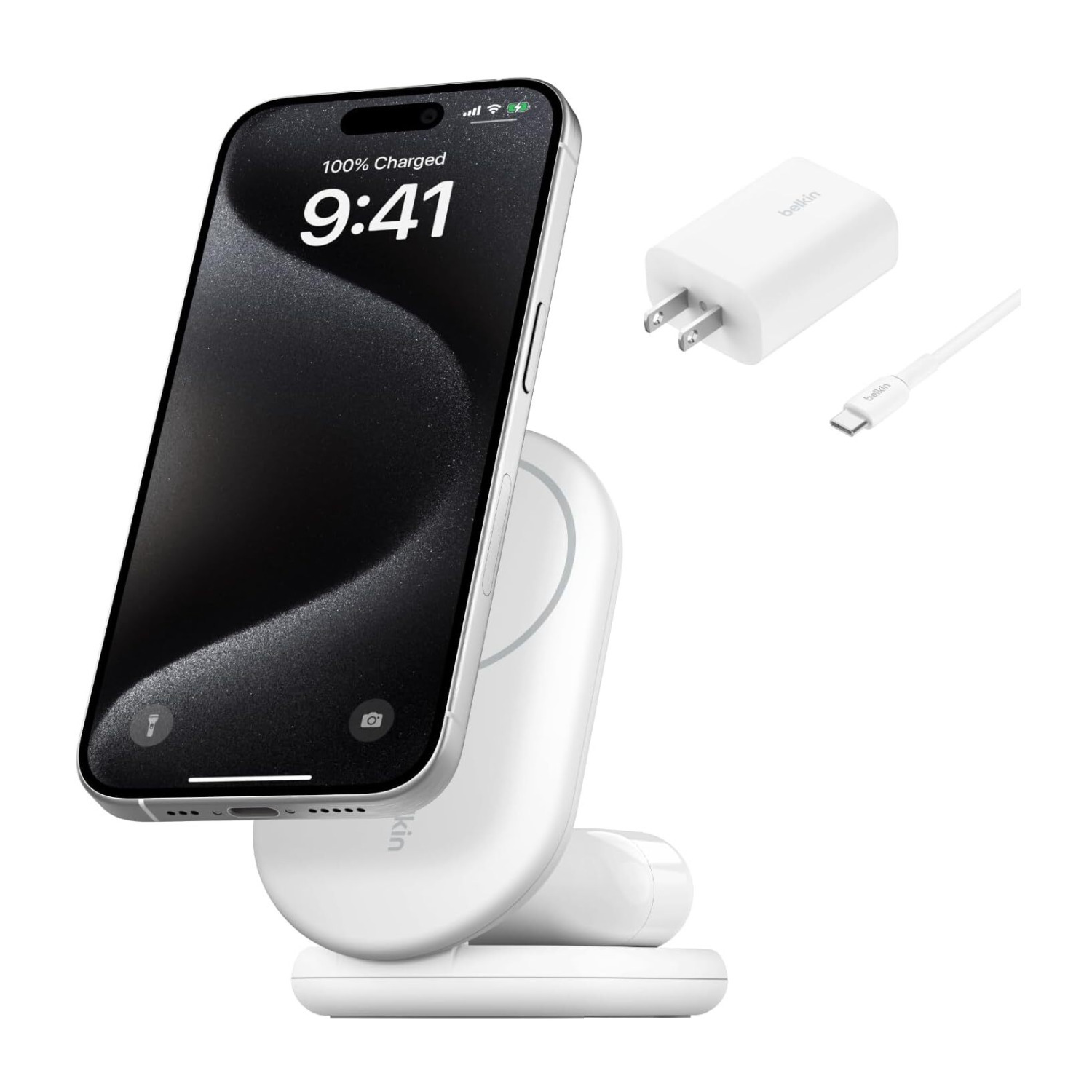 Belkin 2-in-1 Magnetic Foldable Wireless Charger 15W for IPhone 