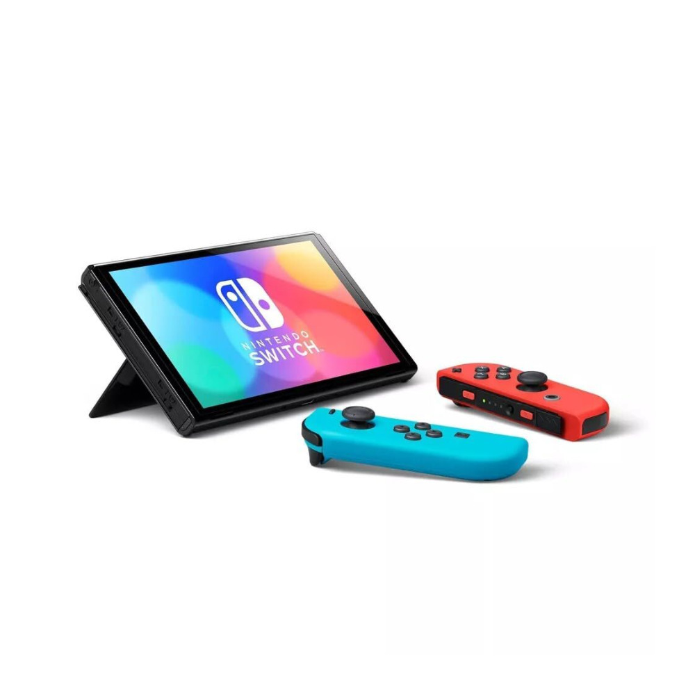 Nintendo Switch Vibrant OLED Display Neon Red & Neon Blue Joy-Con