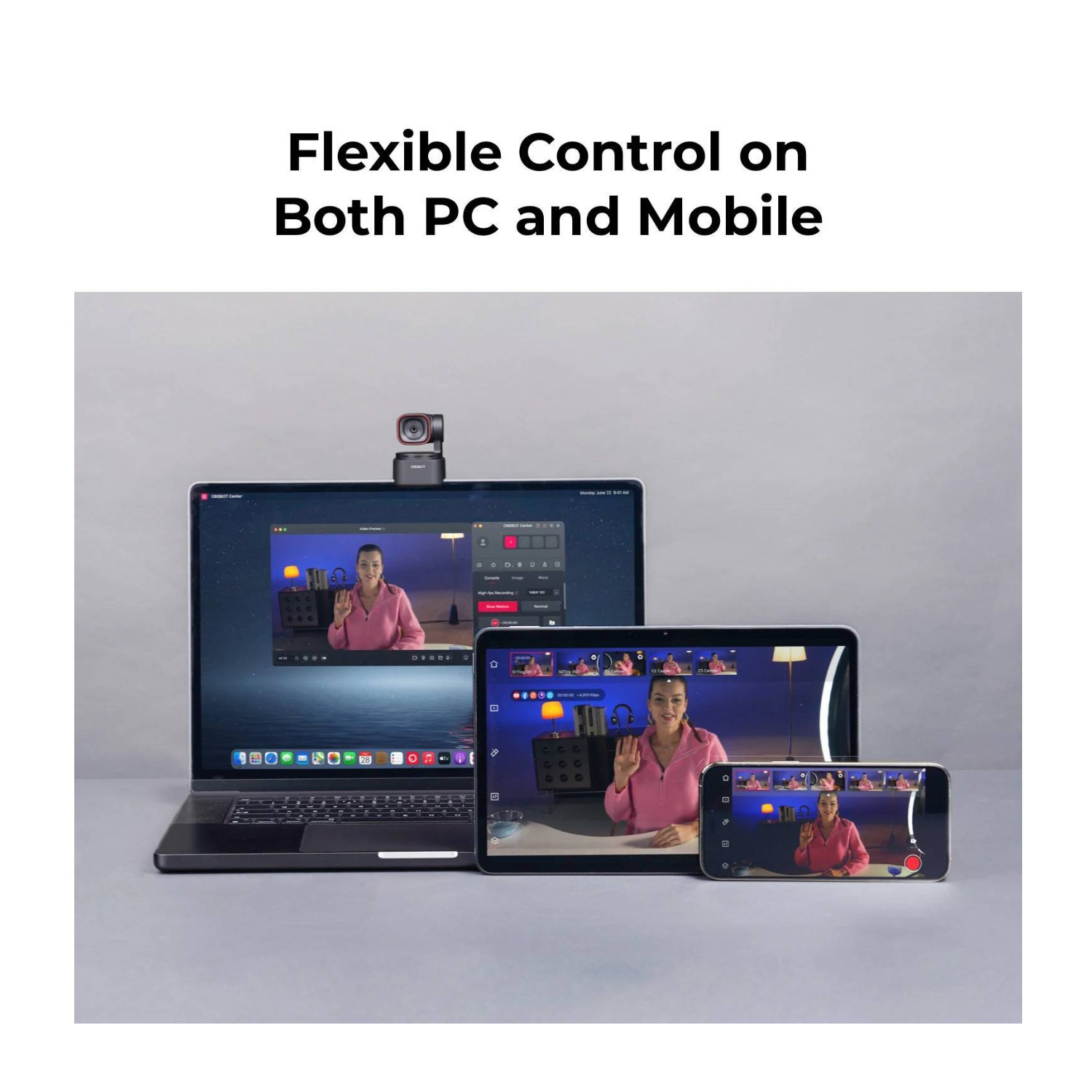 OBSBOT Tiny 3 Lite AI-Powered Spatial Audio 4K PTZ Lite Webcam | eBay
