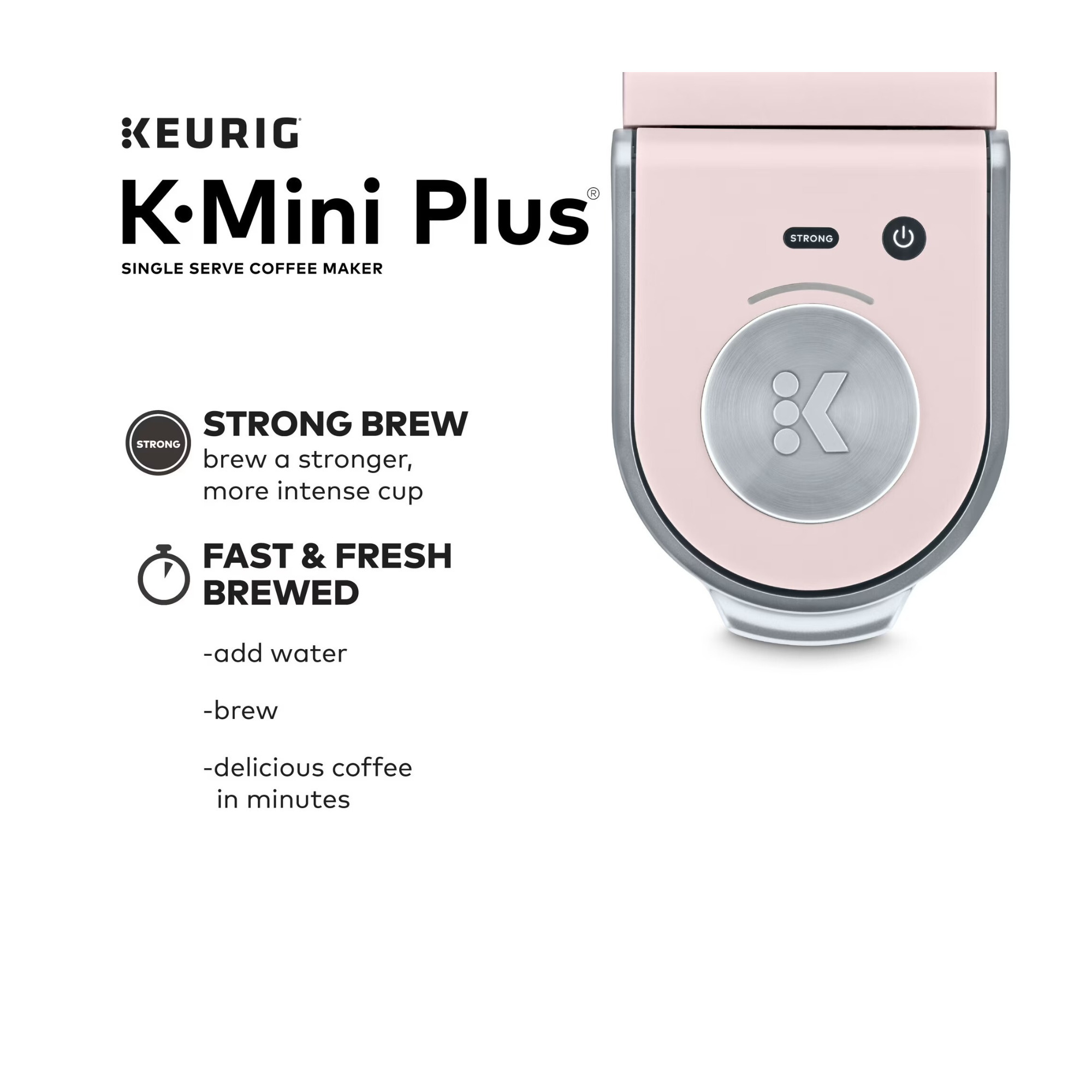 Keurig K-Mini Plus Single Serve Coffee Maker (Dusty Rose