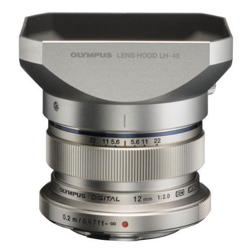 Olympus M. Zuiko Digital ED 12mm f/2.0 Lens Silver NEW 50332179349
